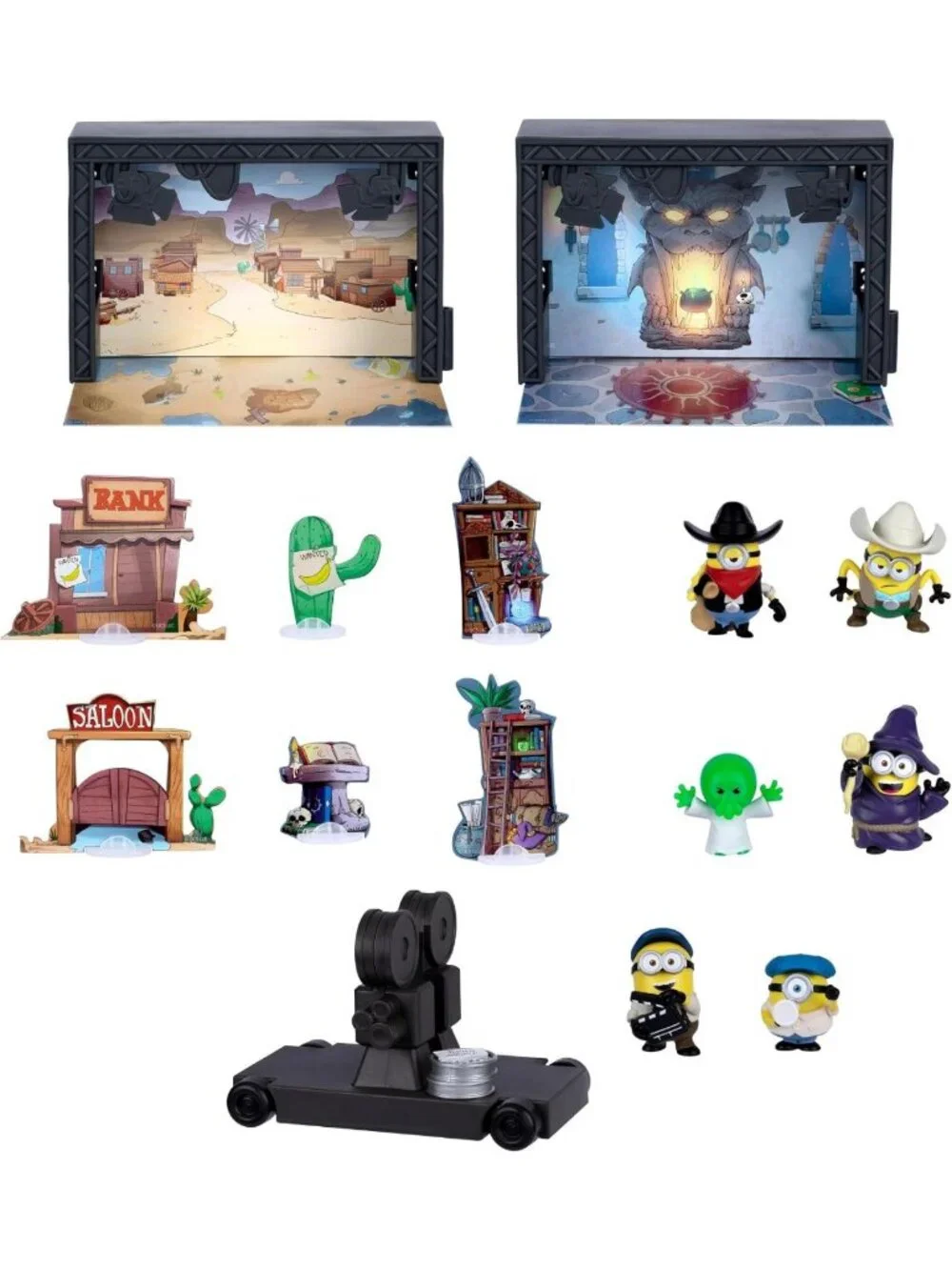 Mini Figure Minion Toys Set - Fun Illumination Monsters Backlot Studio Playset